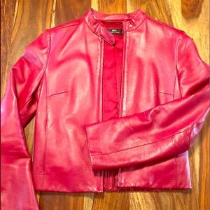 MNG Red Leather jacket